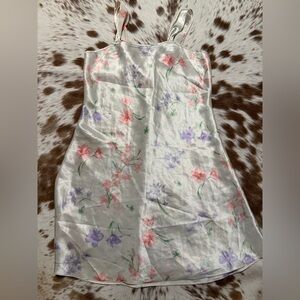 Floral Satin Slip Dress